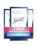 Secret Clinical Strength Women's Antiperspirant Deodorant, Protecting Powder, Pack of 3 - 1.6 oz - Buy Online on GoSupps.com