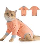 AVONT Cat Recovery Suit - Protective Alternative Surgical Spay Suit for Female Cats Gray Coral L - Ideal for Post-Operative Care & Skin Diseases - Buy Online on GoSupps.com