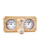 Saunify 3 in 1 Sauna Measuring Device - Thermometer Hygrometer & Hourglass in Pine - Perfect for Home Saunas - Buy Online on GoSupps.com