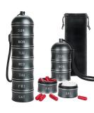 Buy Metal 7-Day Pill Organizer - Stackable Waterproof Aluminum Box for Pills Vitamins & Supplements - Buy Online on GoSupps.com