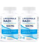 Liposomal NAD+ 500 mg with TMG 250 mg - Superior Absorption Healthy Aging 60 Portions (2 Pack) | Best NAD+ Supplement for Enhanced Energy & Wellness - Buy Online on GoSupps.com