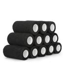 12 Roll self -adhesive bandage 10cm of cohesive bandage self -adhering adhesive bandage combined elastic bandage for fingers hand cohesive bandage fixing association pet vet wrap for horse dog bandages (black) - Buy Online on GoSupps.com