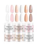 Saviland Acrylic Powder Set | Professional Nude Pink & Clear White Acrylic for Manicure | Nail Extension Kit for Beginners | 0.5oz*6 - International Shipping Available - Buy Online on GoSupps.com