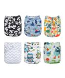 Alva Baby Pocket Cloth Nappies 6PCS + 12PCS Inserts | Reusable & Washable Diapers | 6DM12-EU - Buy Online on GoSupps.com