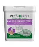 Vet's Best Ear Relief Finger Wipes | Ear Cleansing Finger Wipes for Dogs | Sooths & Deodorizes | 50 Disposable Wipes - Buy Online on GoSupps.com