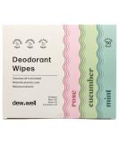 Dew Well - Refresh Deodorant Wipes - A Fresh Start When You re On the Go - Aluminum Paraben and Sulfate Free - Variety Pack (Mint Rose and Cucumber) - 50 Individually Wrapped Wipes - Buy Online on GoSupps.com