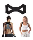 Adjustable Breathable Posture Corrector for Teens and Women | Upper Back Brace Support Straightener for 88-132 Lb | Corset Spine Support Belt for Pain Relief | Black - Buy Online on GoSupps.com
