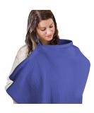 Nursing Cover Breastfeeding Baby Cotton | Soft Adjustable Breastfeeding Cover Up in Light Blue | Breast Feeding Cover for Mom - Buy Online on GoSupps.com