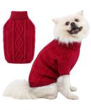 Cozy Dog Sweaters for Small Dogs | Winter Knitting Coats for French Bulldogs & Puppies | Red XXL Pet Clothing - Buy Online on GoSupps.com