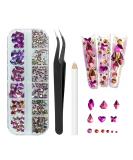 MAEXUS Nail Art Rhinestones Set - 580 Pcs Off White Gems with Tweezers and Drill Pen for DIY Nail Art, Face Make-up - Professional Grade - Buy Online on GoSupps.com