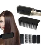 Flat Iron Comb Attachment Clip On - 500 F High Temp Hair Styling Tool for Professional & Home Use (Black - Buy Online on GoSupps.com
