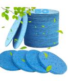 50-Count Compressed Face Sponges - 100% Natural Cellulose Aesthetic Sponges for Professional Cosmetic & Spa Use - Blue - Buy Online on GoSupps.com