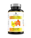 Buy Vegan Vitamin C 1000 mg + Zinc Picolinate 50 mg | 120 Tablets for Immune Support | Shop Internationally - Buy Online on GoSupps.com