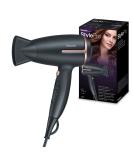 Beurer HC 25 travel hair dryer with ion function small foldable and light 1600 watts voltage switch from 110-120 /220-240 V 25.9 x 8 x 15.6 cm black /ros  - Buy Online on GoSupps.com