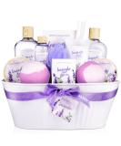 Lavender Bath Bombs Spa Gift Set for Women - 12 Pcs Home Spa Gift Basket by Green Canyon Spa - Buy Online on GoSupps.com