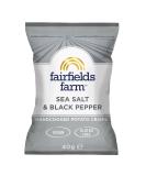 Fairfields Farm Crisps Sea Salt & Black Pepper Cooked Potato Crisps 40g | Pack of 36 - Buy Online on GoSupps.com