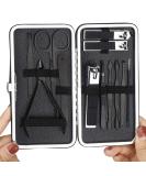 Maincure Set MOMSIV Professional 12Pcs Stainless Steel Nail Clippers Set Pedicure Kit Grooming Tools with PU Leather Case for Girls and Women Gift Black - Buy Online on GoSupps.com