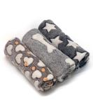1 Pack 3 Puppy Blankets Super Soft Warm Sleep Mat Grey Cute Print Blanket Fluffy Fleece Pet Blanket Flannel Throw Dog Blankets for Small Dogs Puppy Dogs Fluffy Cats,Star&Bone&Love-Small(23"x15") Small(23"x15") Bone/Love/Star - Buy Online on GoSupps.com