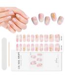 EBANKU 20pcs Nail Wraps Self Adhesive Gel Nail Stickers Nail Gel Polish Sticker Salon-Qulity Nail Strips UV/LED Lamp Required Gel Strips for Nails with Nail File and Stick(Pink Flow) - Buy Online on GoSupps.com