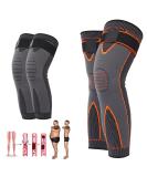 COLORCASA  2 Pairs  Tourmaline Acupressure Self-Heating Knee Sleeves  Mugwort Acupressure Shaping Knee Pads  Wormwood Self-Heating Knee Pads for Men and Women (2XL  Black+Orange) 2XL Black+Orange - Buy Online on GoSupps.com