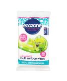 Ecozone Biodegradable Anti-Bacterial Multi-Surface Wipes - Aloe Vera & Cucumber (40 Pack) - Buy Online on GoSupps.com