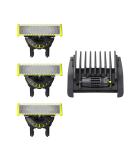 Philips OneBlade Replacement Blade x3 - New, 360 Design for Precision Grooming - Buy Online on GoSupps.com