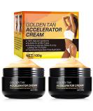 2pcs 100g Tanning Accelerator Cream | Long-Lasting Rapid Sun Tan | Natural Ingredients | For Sun-Beds & Outdoor Sun | 200g Pack - Buy Online on GoSupps.com
