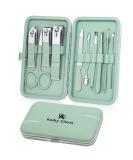 10pcs Professional Manicure Set - Stainless Steel Nail Clippers Kit for Travel - Green Pedicure Care Tools - Buy Online on GoSupps.com