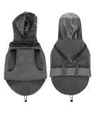 Mosucoirl Waterproof Dog Coat with Hood | Reflective Windproof Rain Jacket for Small & Medium Dogs | 2XL Navy Blue - Ideal for All Weather Conditions - Buy Online on GoSupps.com