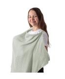 Shop Soft & Breathable Hillhill Cotton Breastfeeding Cover - Still Towel Snack Apron for Moms | Portable Nursing Gift in Blue & Greyish Green - Buy Online on GoSupps.com