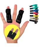 BodyMoves 2 Finger Splints with Sleeves for Trigger Mallet Broken Finger Support - Seniors Brace Joint Aid for Men and Women (4pc Set, Midnight Black) - Buy Online on GoSupps.com