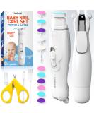 Electric Baby Nail Trimmer Kit with LED Light - Gentle Nail Care for Newborns to Toddlers - Includes Clippers, Scissors, and Grinder - Baby Essentials in White - Buy Online on GoSupps.com