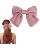 Bow Hair Clip Women's Hair Bows French Large Bow Hair Clips Hair Clip Hair Clip for Girls (Pink) - Buy Online on GoSupps.com