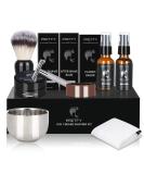 Men's 8-in-1 Beard Care Shaving Kit with Sandalwood Cream, Razor, Brush, Bowl, Soap, Apron & Aftershave - Perfect Men's Gift Set - Buy Online on GoSupps.com
