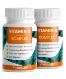 Premium Vegan Vitamin B Complex - All 8 B Vitamins with Quatrefolic | 2x365 Tablets - Boost Your Energy & Health International Shipping - Buy Online on GoSupps.com