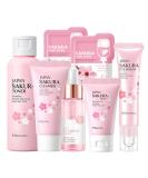 Shop Sakura Women's Beauty Gift Set - Korean Skin Care Kit with Cleanser Serum Toner & More | Cherry Blossom Moisturizing Routine - Buy Online on GoSupps.com