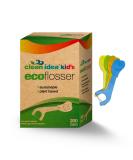 Kids EcoFlosser Picks - 200 Count | Eco-Friendly Dental Flossers for Kids & Toddlers - Easy Teeth Cleaning - Buy Online on GoSupps.com