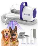 oneisall Dog Grooming Vacuum Kit | 99% Suction Pet Hair Remover with 4 Grooming Tools | Purple Dog Hair Vacuum Groomer - Buy Online on GoSupps.com