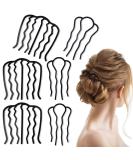 6-Piece Metal Hair Comb Clips for Updo Bun - Black Hair Accessories for Women - Buy Online on GoSupps.com