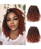 Umylar 10 Inch Pre-twisted Passion Twist Crochet Hair 8 Packs - Short Bohemian Braids Synthetic Extensions in 1B/350 - for Women - Buy Online on GoSupps.com