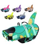 Buy Cit toile Dog Life Jacket - Shark Design Safe & Lightweight Swimming Vest for Small Medium & Large Dogs - Reflective Handle Gray/Blue - Buy Online on GoSupps.com