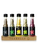 Teaballs Tee Set Big Classic With 5 Set Earl Gray Mint Lemon Green Tea Hibiskus + Free Wooden Perform Gift Set results 150-375 cups of hot tea without sugar plant-like instant tea - Buy Online on GoSupps.com