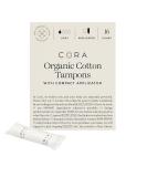 Cora Organic Light Tampons - 100% Cotton Core, BPA-Free Compact Applicator - Unscented & Non-Toxic - Leak Protection, Easy Insertion - 16 Count - Buy Online on GoSupps.com
