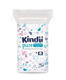 Kindii Pure Baby Pads - 100% cotton - Large square pads for sensitive skin - replaces wet wipes - soft - soft edges - no fray - 60 pieces. - Buy Online on GoSupps.com