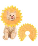 Adjustable Soft Neck Ruff Cat Collars - 2 Pack Sunflower Design | Anti-Losing & Comfortable for Cats (S) - Buy Online on GoSupps.com