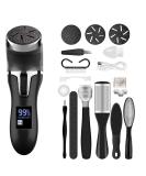 Portable Electrical Foot Horn Skin Remover Set | Pedicure Tools with 3 Grinding Heads & 2 Speeds | Waterproof Foot Care for Cracked Heels & Dead Skin - Buy Online on GoSupps.com