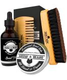 Men's Beard Grooming Kit - Brush, Comb, Oil & Balm Set for Growth, Styling & Softness - Bamboo Travel Facial Hair Set - Great Gifts for Him - Buy Online on GoSupps.com