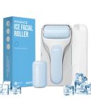 ZOMCHI Ice Roller for Face & Eye Puffiness Relief | Premium Massage Roller with Spare Roller & Hygienic Case - Relieve Fatigue Fast - Buy Online on GoSupps.com