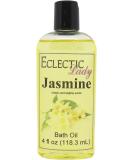 Eclectic Lady Jasmine Bath Oil 4 oz - Luxurious Aromatherapy Blend - Buy Online on GoSupps.com