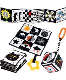 Jiosdo Baby toy 0-3 months contrast toys baby fabric book crackling cloth dice contrast book black white black & white stroller toys gift sets baby toys 0 3 6 12 months (3PCs) fabric book+crackling cloth+dice - Buy Online on GoSupps.com